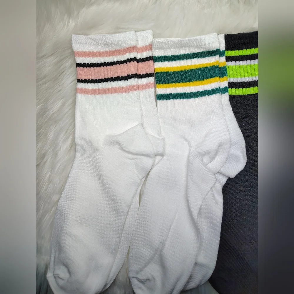 🍉5 For $25* Women's Striped Crew Socks